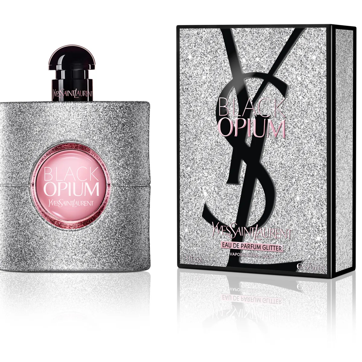 YVES SAINT LAURENT - Perfume Black Opium Glitter EDP Mujer 90ml Yves Saint Laurent