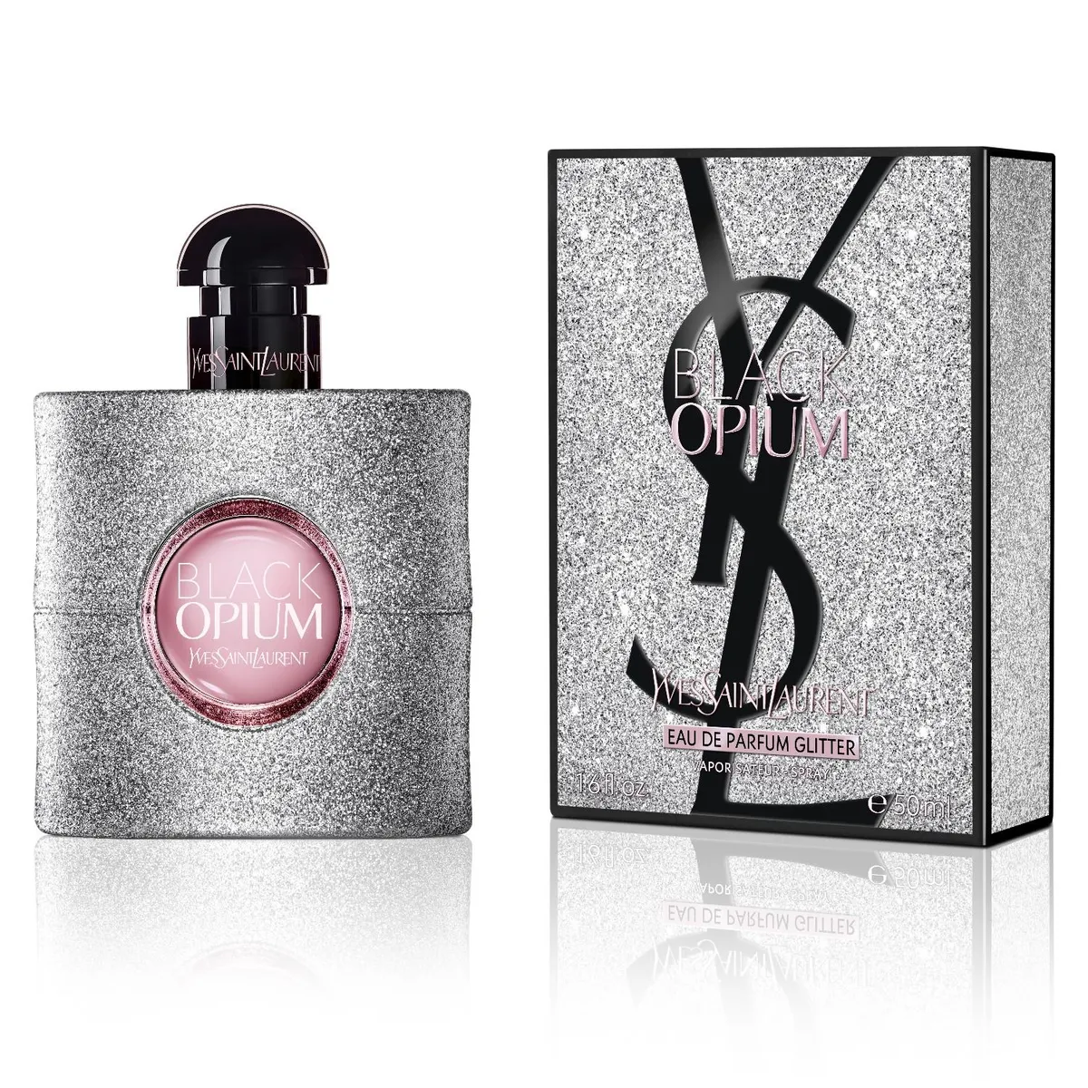 YVES SAINT LAURENT - Perfume Black Opium Glitter EDP Mujer 50ml Yves Saint Laurent