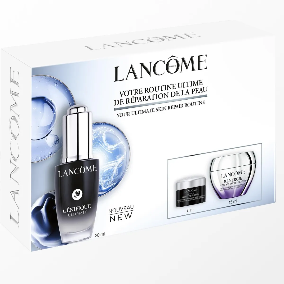 LANCOME - Set Rutina Antiedad Génifique Ultimate Serum 20ml