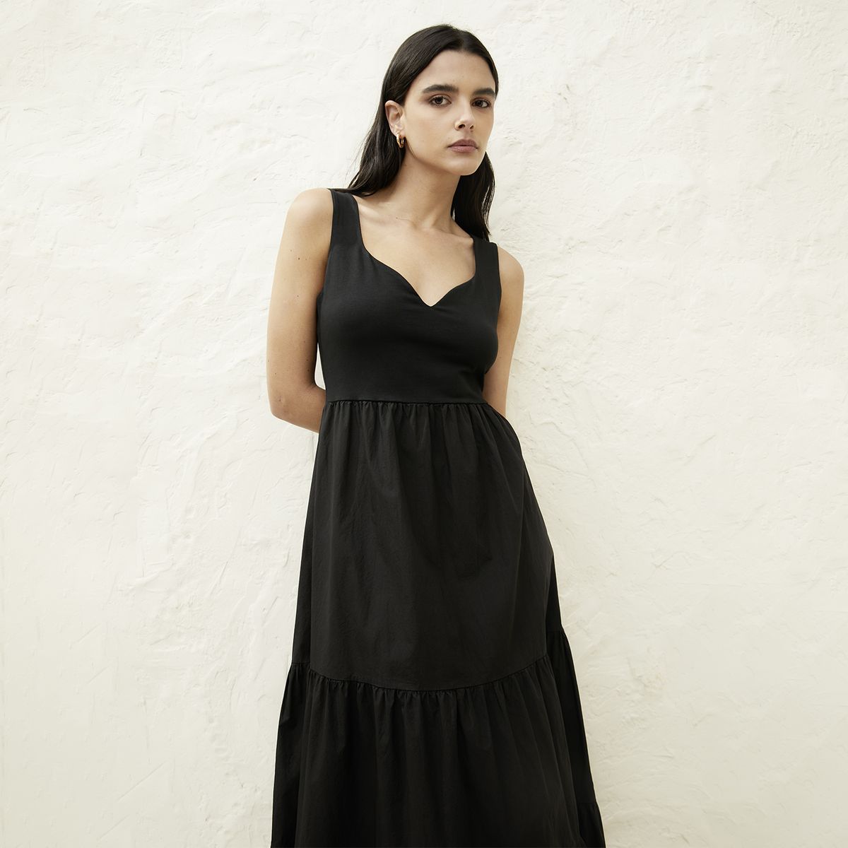 BASEMENT - Vestido Lino Hecho en Italia Mujer Basement