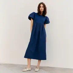 BASEMENT - Vestido Lino Hecho en Italia Mujer