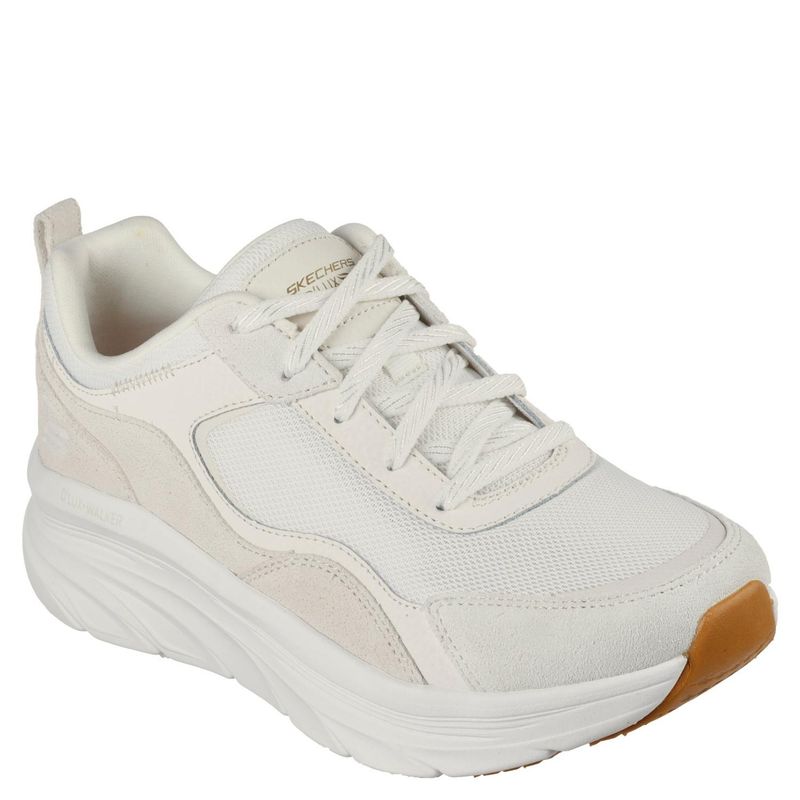 SKECHERS - D'Lux Walker Zapatilla Urbana Mujer Cuero Beige Skechers