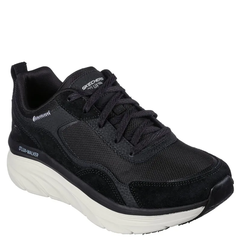 SKECHERS - D'Lux Walker Zapatilla Urbana Mujer Cuero Negro Skechers