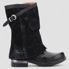 AS 98 - Bota Mujer Cuero Negro