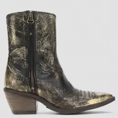 AS 98 - Botin Mujer Cuero Amarillo