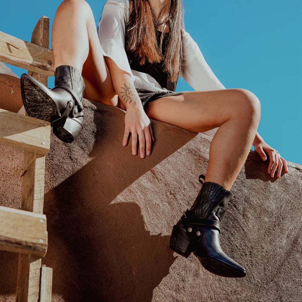 AS 98 - Botin Mujer Cuero Gris As 98