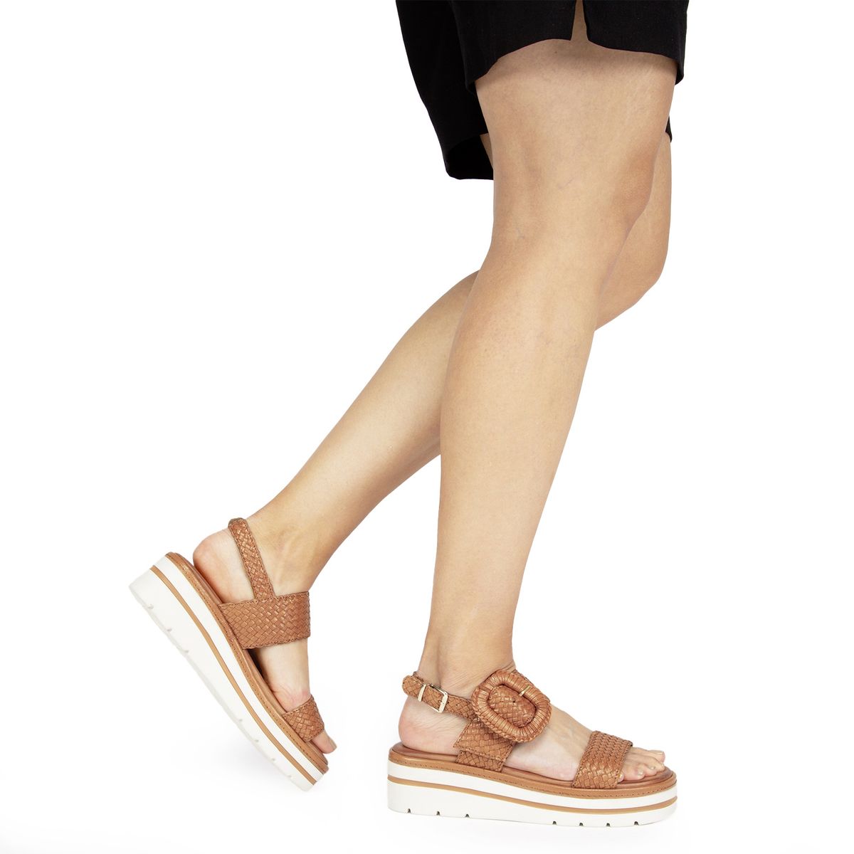 GACEL - Elsie Sandalia Mujer Cuero Café Gacel