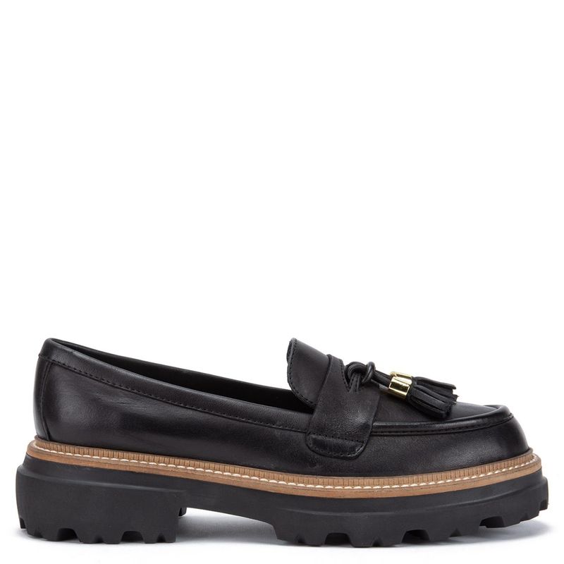 GACEL - Eve Mocasin Mujer Cuero Negro Gacel