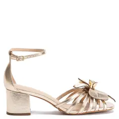 GACEL - Roma Sandalia Mujer Cuero Dorado