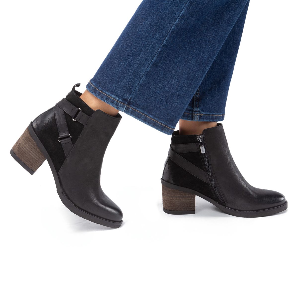 GACEL - Piera Botín Mujer Cuero Negro Gacel