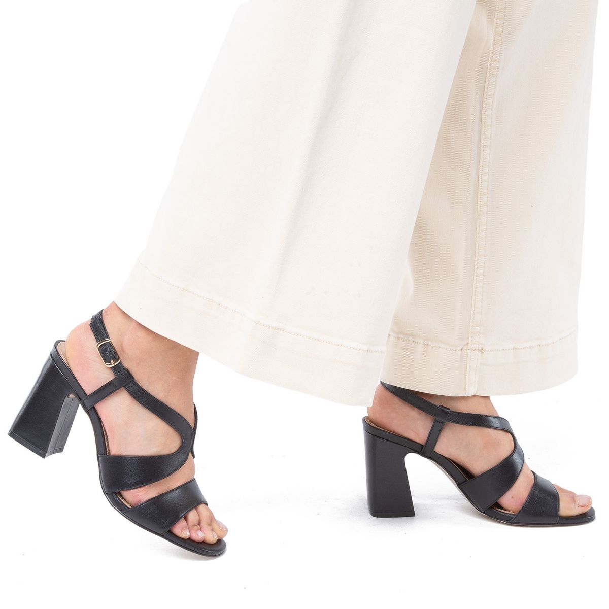 GACEL - Judith Sandalia Mujer Cuero Negro Gacel