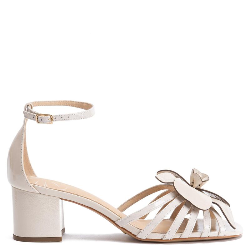 GACEL - Roma Sandalia Mujer Cuero Blanco Gacel