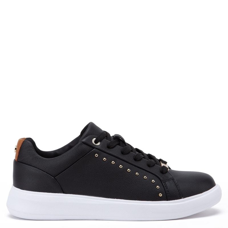 GACEL - Rosalia Zapatilla Casual Mujer Cuero Negro Gacel