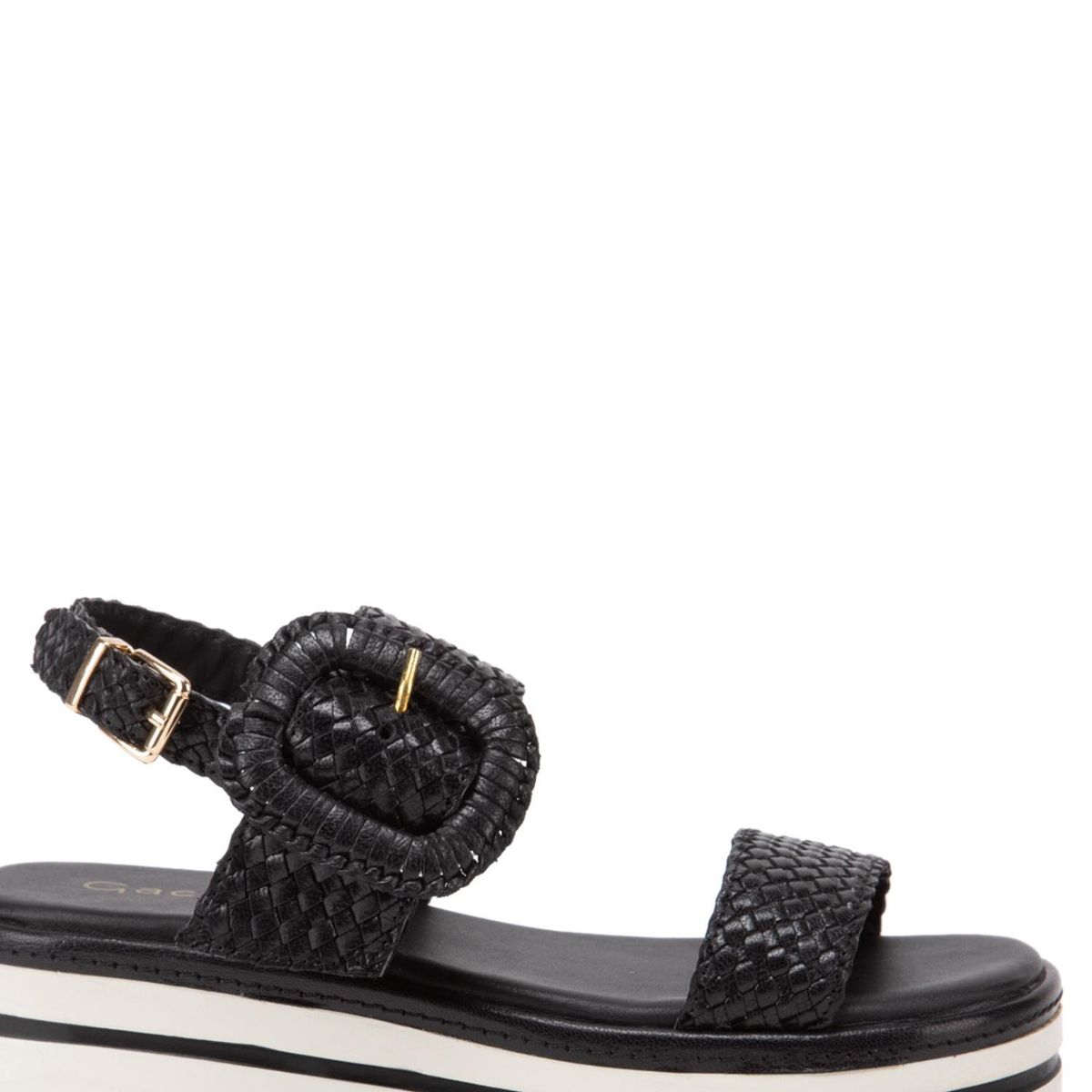 GACEL - Elsie Sandalia Mujer Cuero Negro Gacel