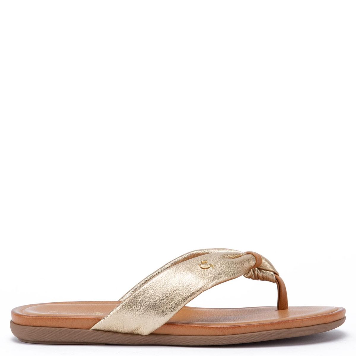 GACEL - Mila Sandalia Mujer Cuero Dorado Gacel