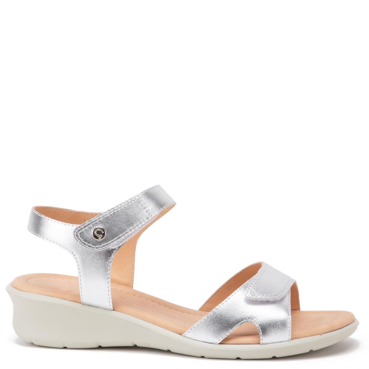 GACEL - Melissa Sandalia Mujer Cuero Plateado Gacel