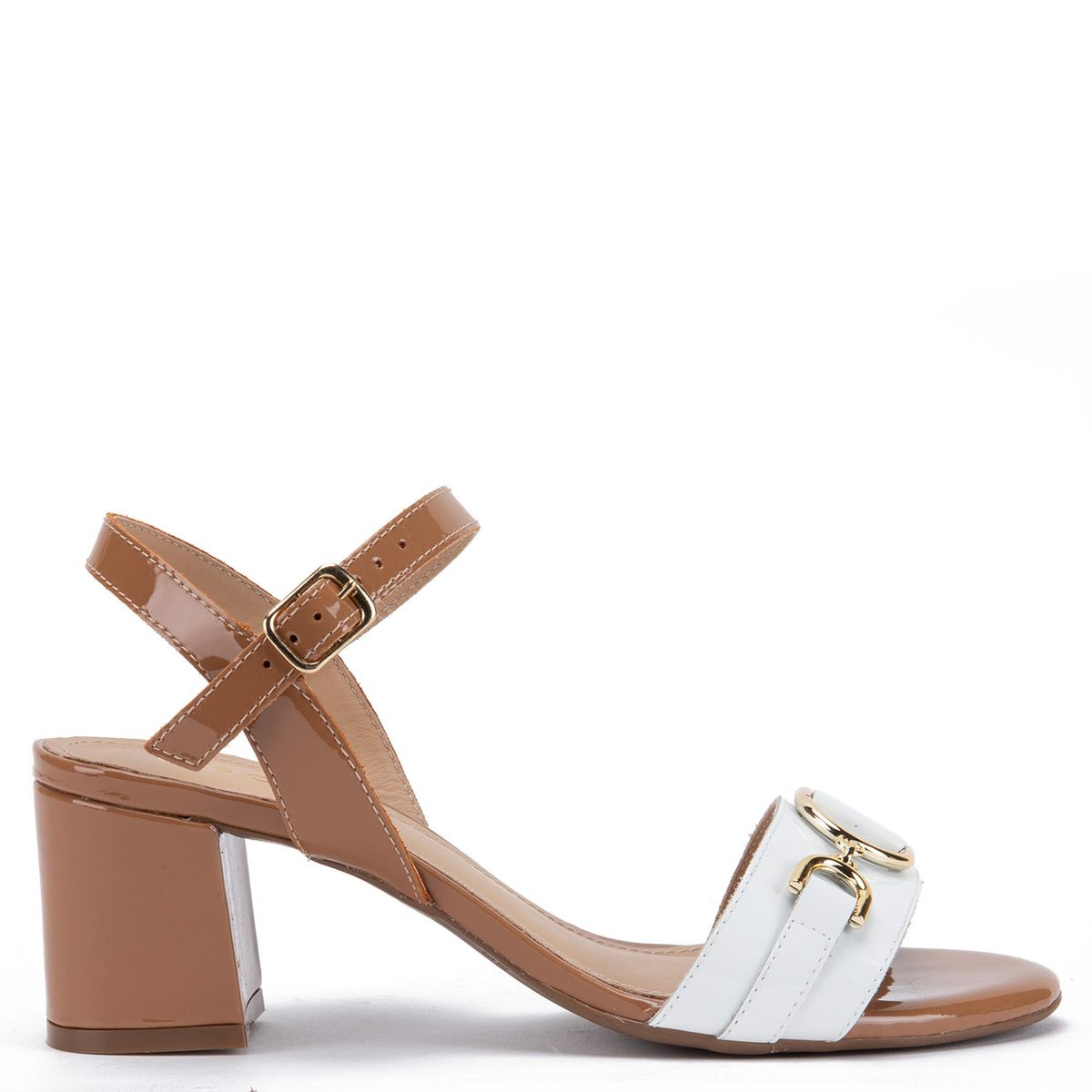 GACEL - Bianca Sandalia Mujer Cuero Blacno Gacel