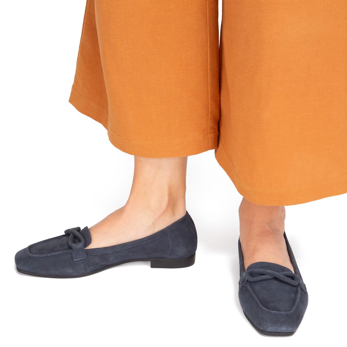 GACEL - Gemma Mocasín Mujer Cuero Azul Gacel