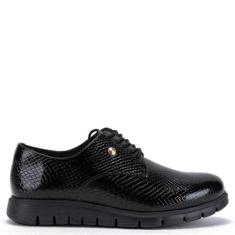 GACEL - Itati Zapato Casual Mujer Cuero Negro Gacel