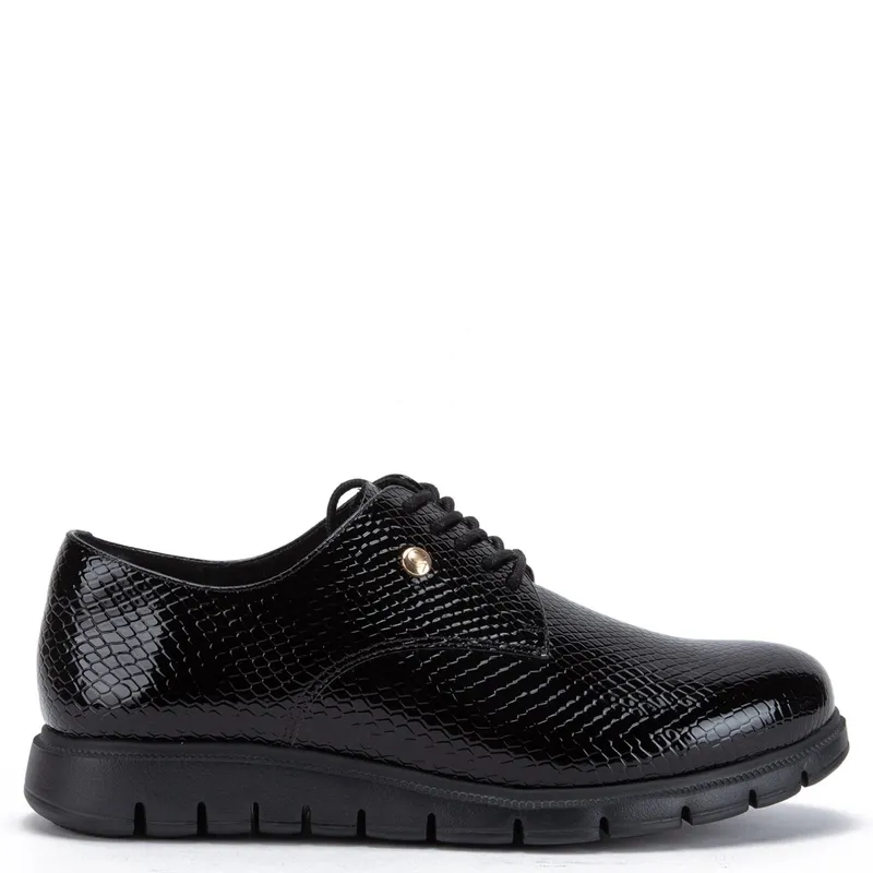 GACEL - Itati Zapato Casual Mujer Cuero Negro Gacel