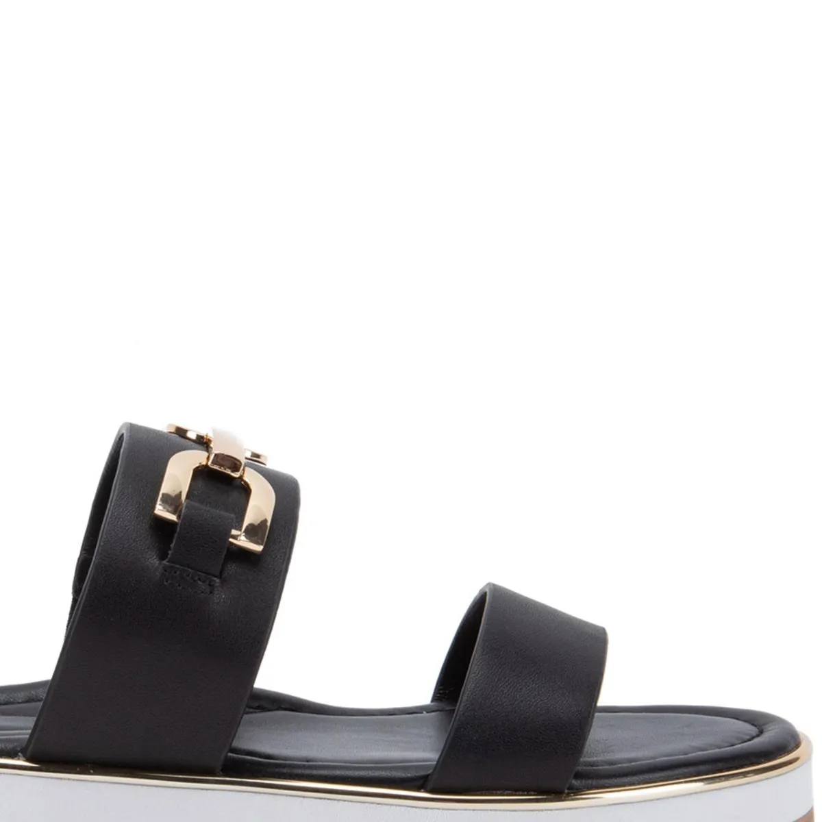 GACEL - Mira Sandalia Mujer Cuero Negro Gacel