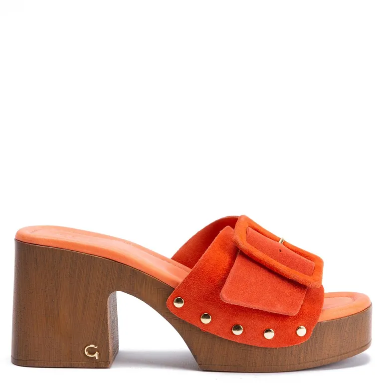 GACEL Daisy Sandalia Mujer Cuero Naranjo