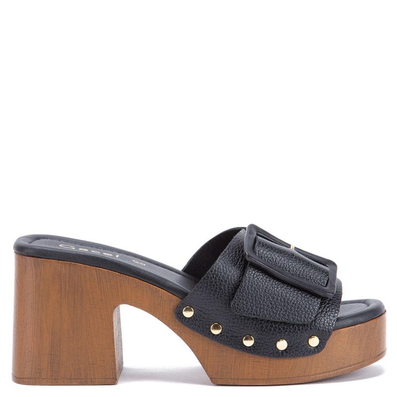 GACEL - Daisy Sandalia Mujer Cuero Negro Gacel