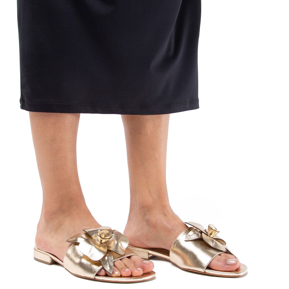 GACEL - Manuela Sandalia Mujer Cuero Dorado Gacel