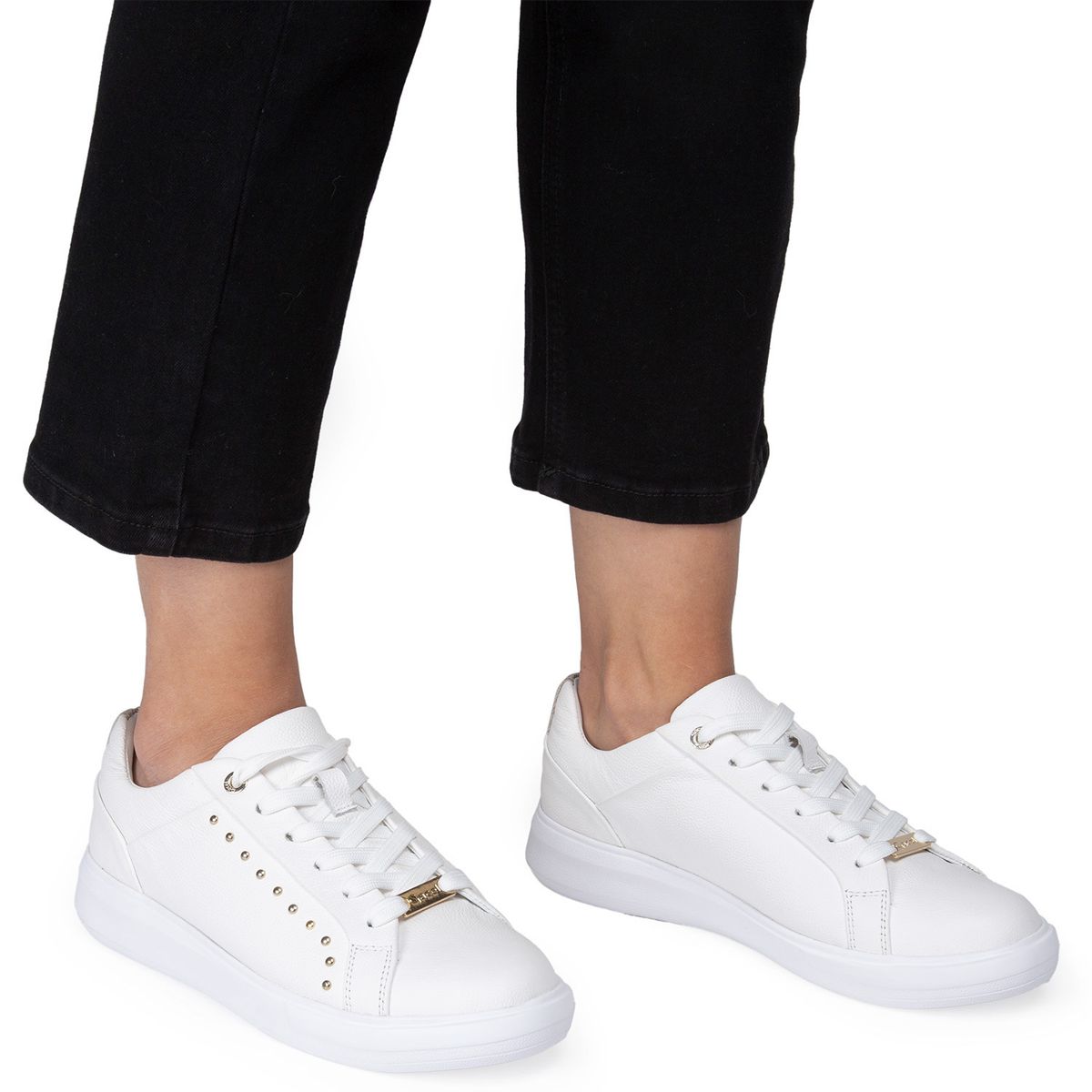 GACEL - Rosalia Zapatilla Urbana Mujer Cuero Blanco Gacel