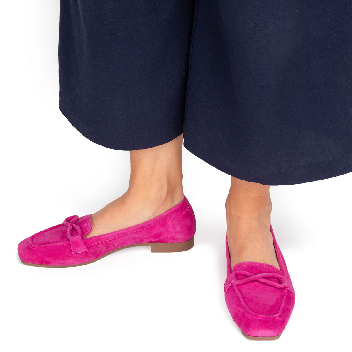 GACEL - Gemma Mocasín Mujer Cuero Fucsia Gacel