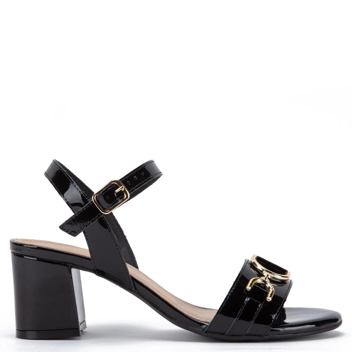 GACEL - Bianca Sandalia Mujer Cuero Negro Gacel