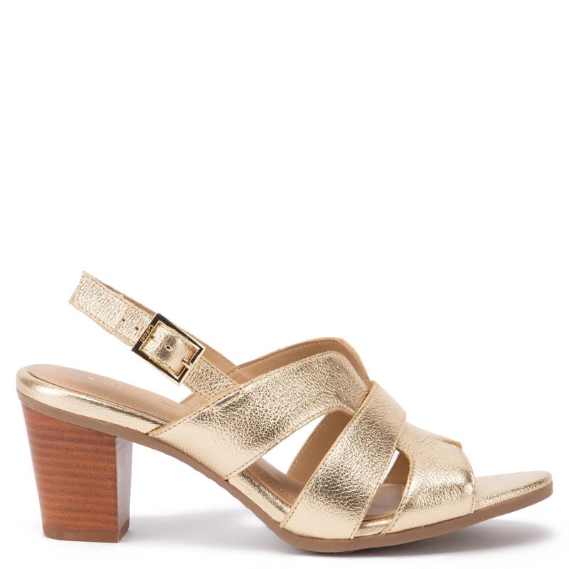 GACEL - Roxxane Sandalia Mujer Cuero Dorado Gacel
