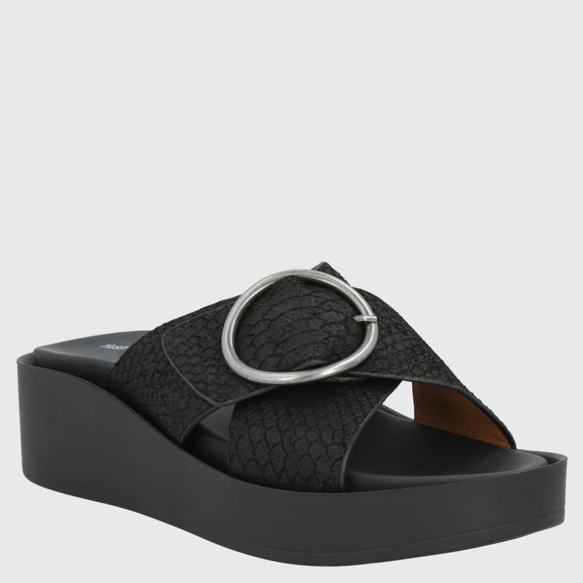 HUSH PUPPIES - Gise Sandalia Mujer Cuero Negro Hush Puppies