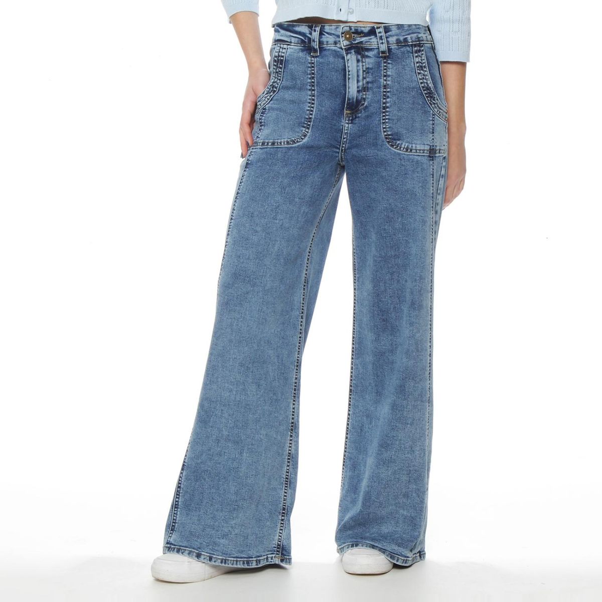 WADOS - Jeans Cargo Tiro Alto Mujer Wados