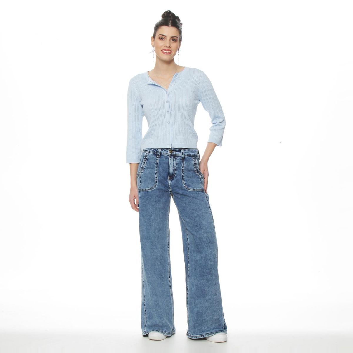 WADOS - Jeans Cargo Tiro Alto Mujer Wados