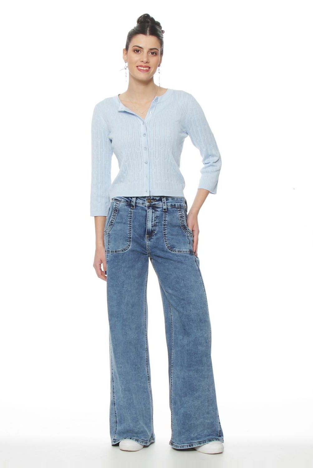 WADOS - Jeans Cargo Tiro Alto Mujer Wados