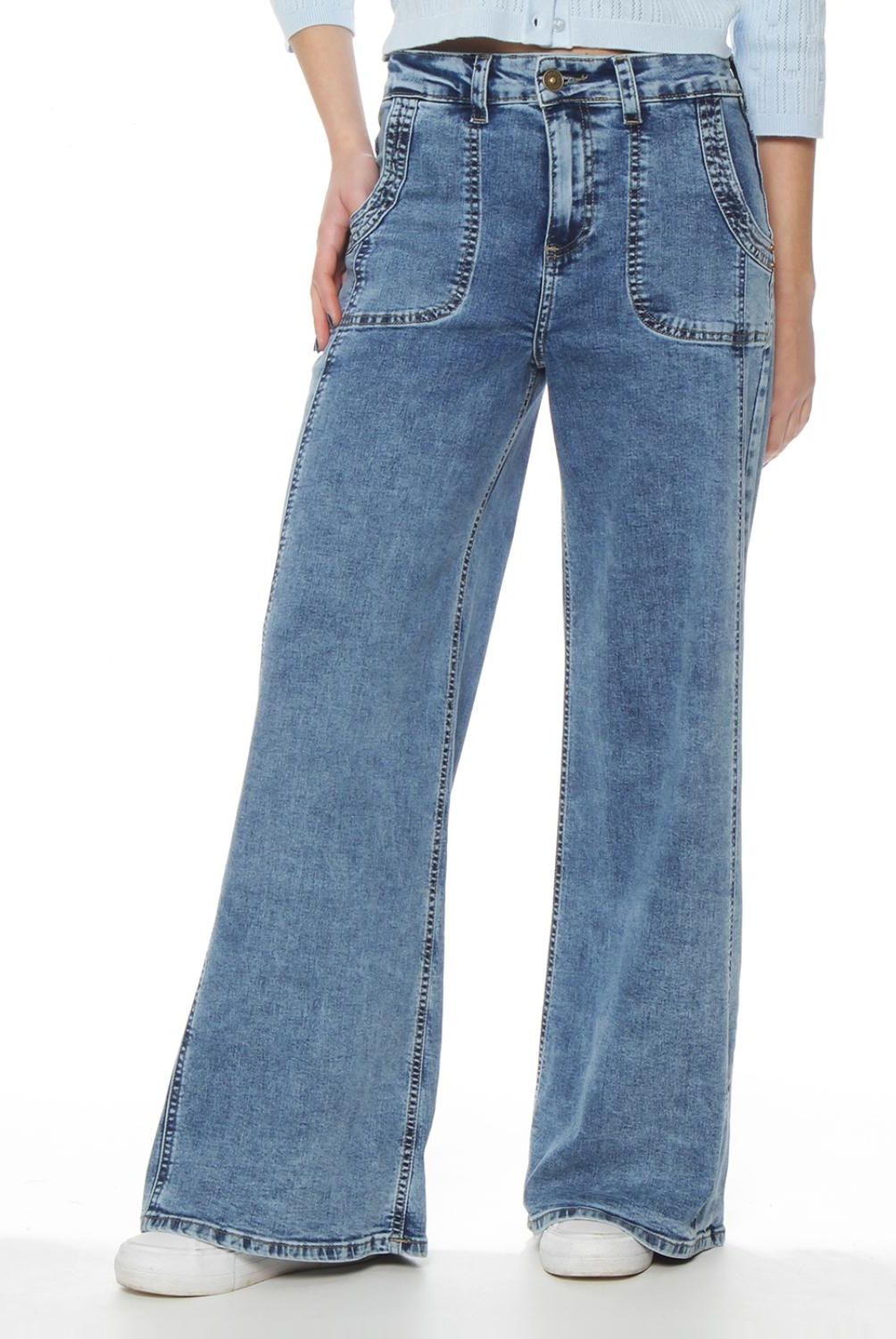 WADOS - Jeans Cargo Tiro Alto Mujer Wados