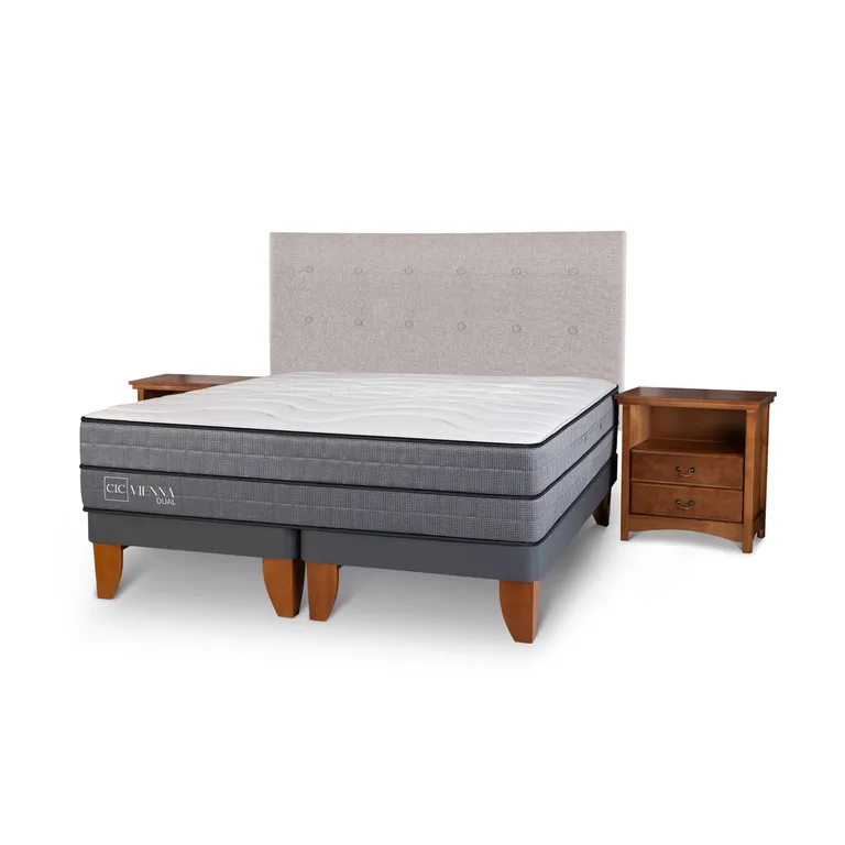 Cama Europea Vienna Dual 2 Plazas Set Indo