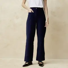 BASEMENT - Pantalón Recto Tiro Medio Mujer