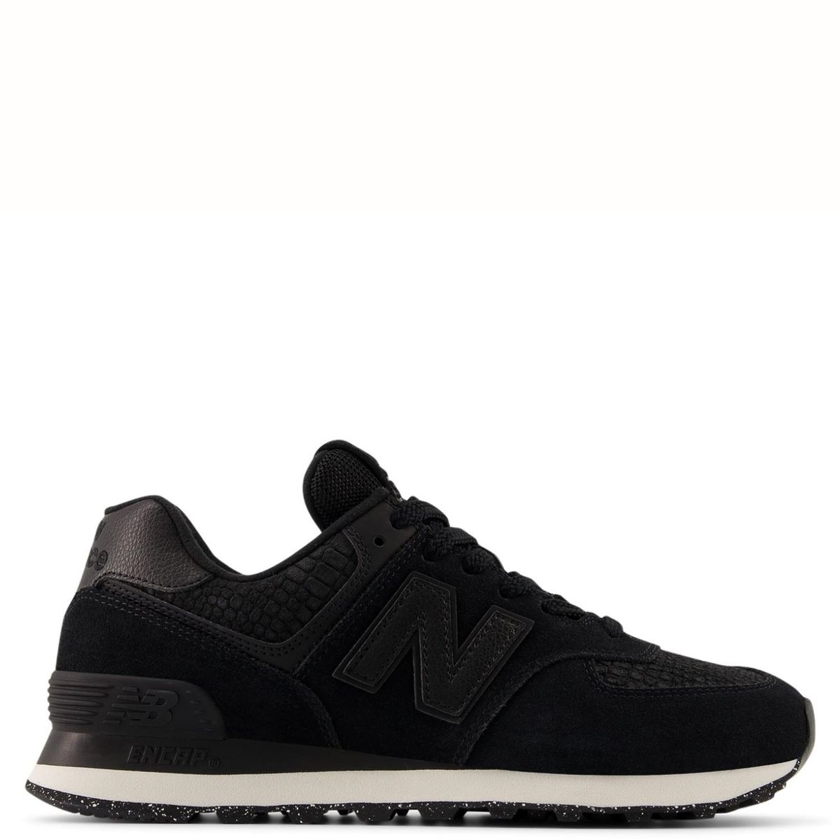NEW BALANCE - 574 Zapatilla Urbana Mujer Cuero Negro New Balance