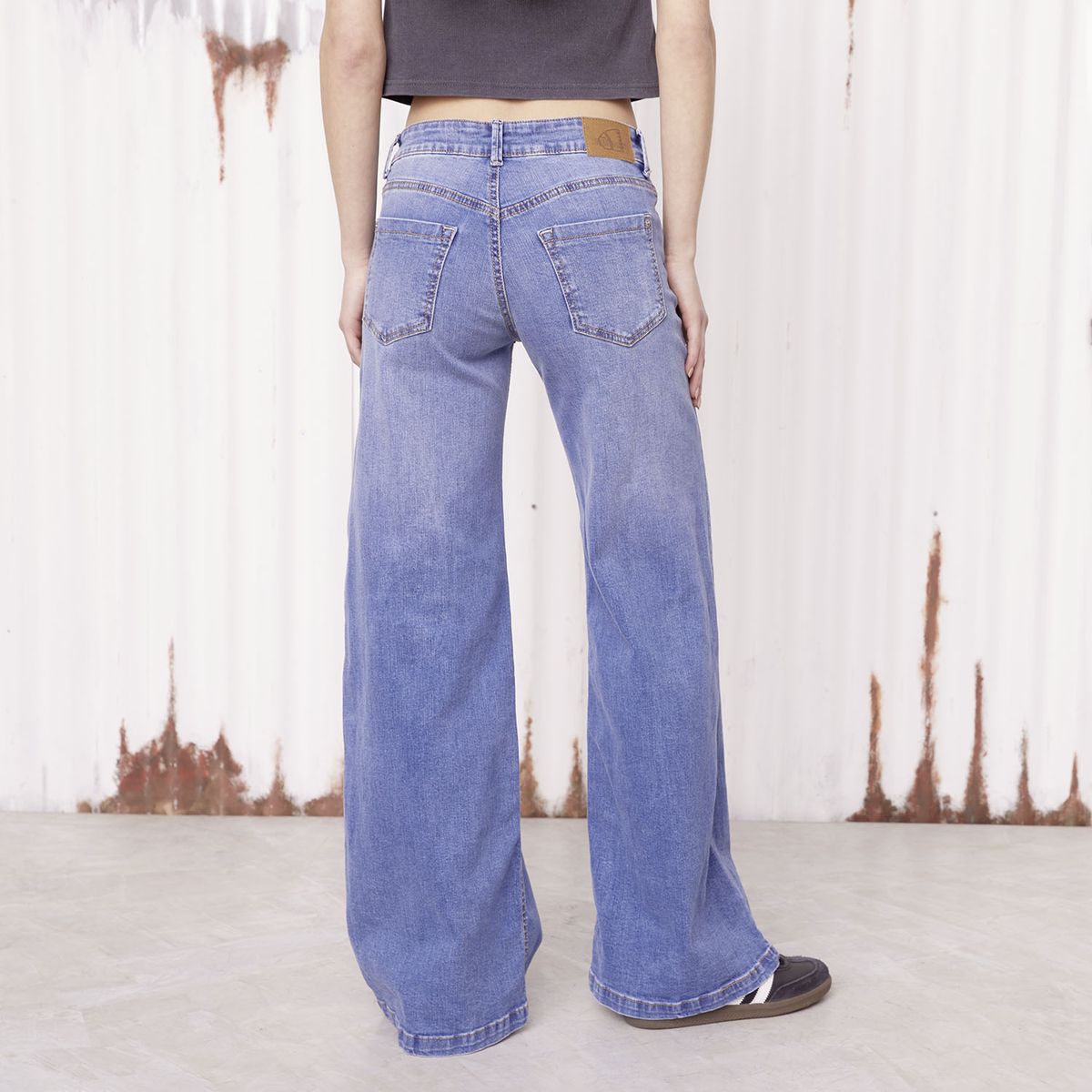 AMERICANINO - Pantalón Wide Leg Tiro Bajo Mujer Americanino