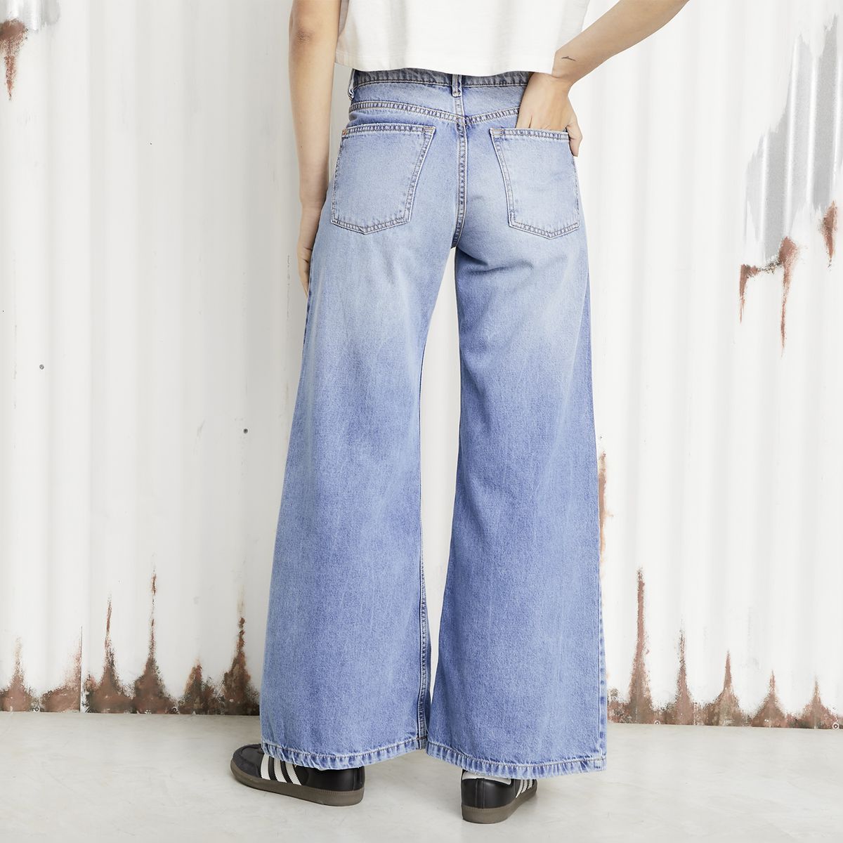 AMERICANINO - Jeans Wide Leg Tiro Medio Mujer Americanino