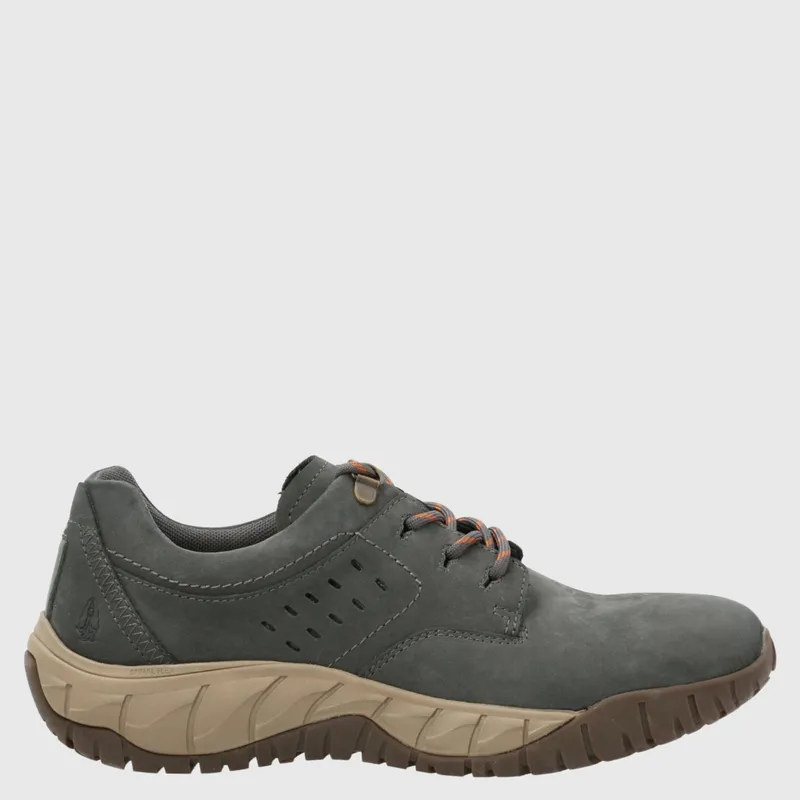 HUSH PUPPIES - Zapatilla Urbana Hombre Cuero Gris Hush Puppies