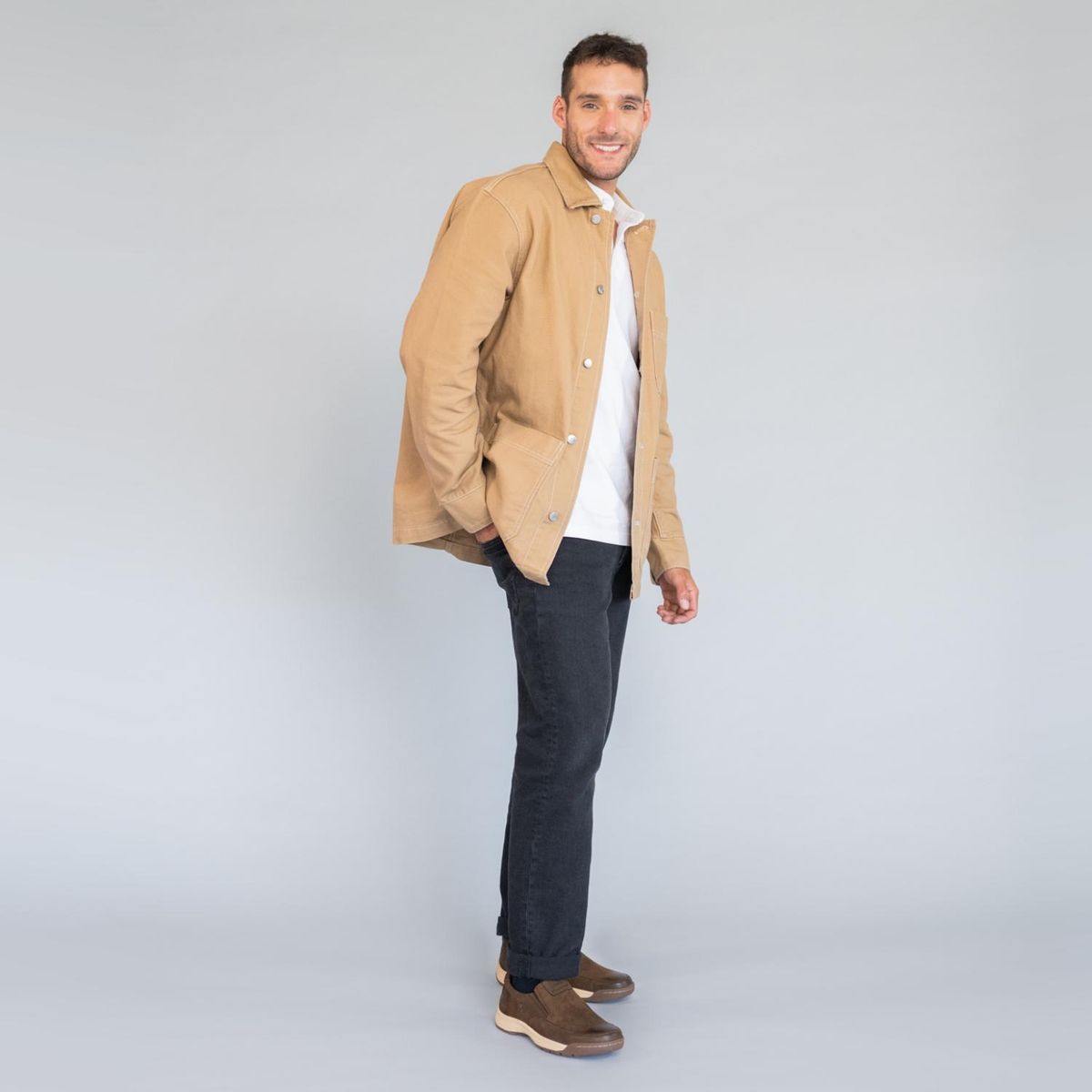 HUSH PUPPIES - Zapatilla Urbana Hombre Cuero Café Hush Puppies