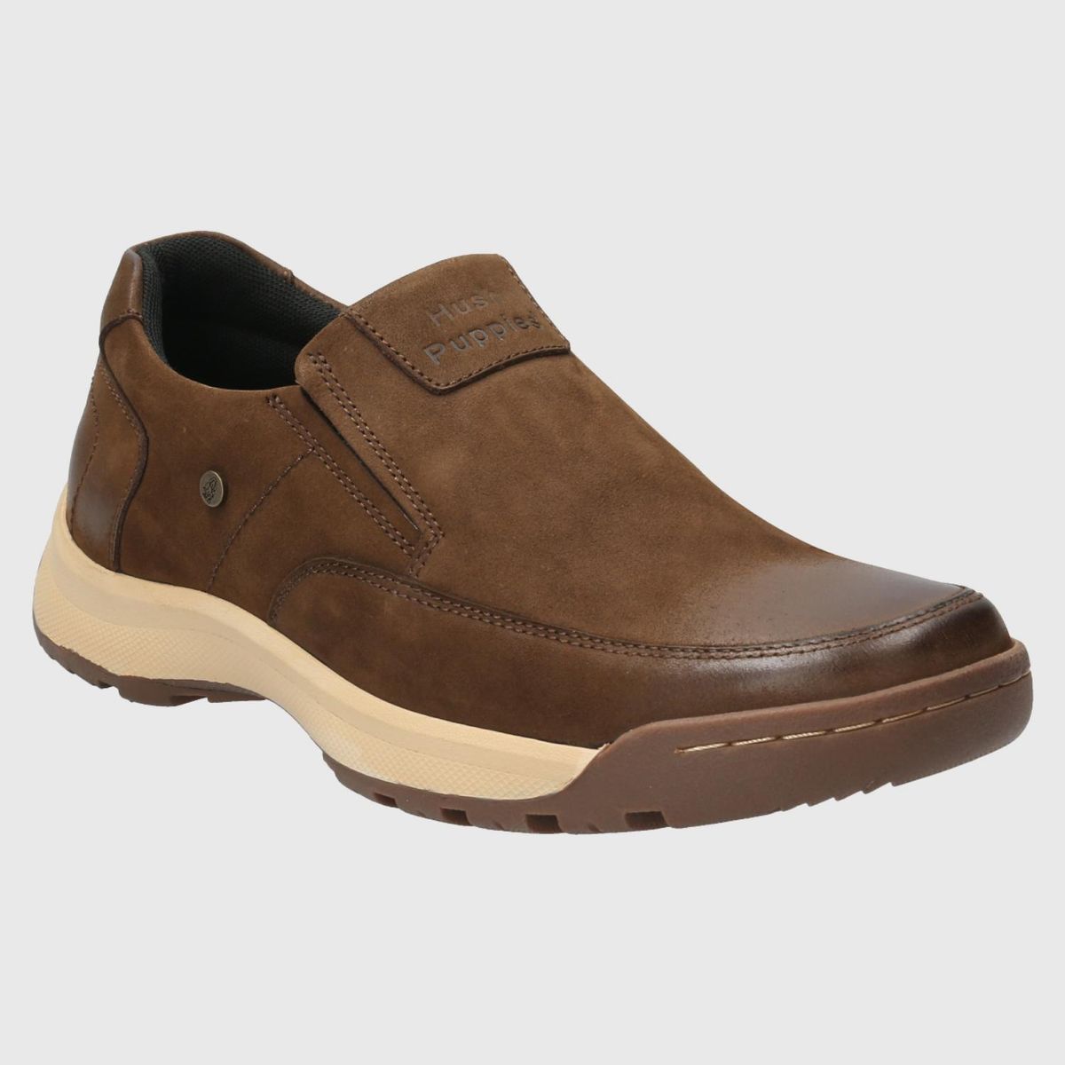 HUSH PUPPIES - Zapatilla Urbana Hombre Cuero Café Hush Puppies