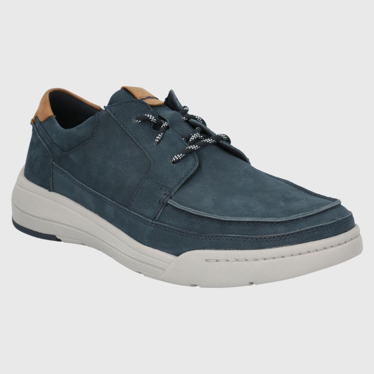 HUSH PUPPIES - Zapatilla Urbana Hombre Cuero Azul Hush Puppies