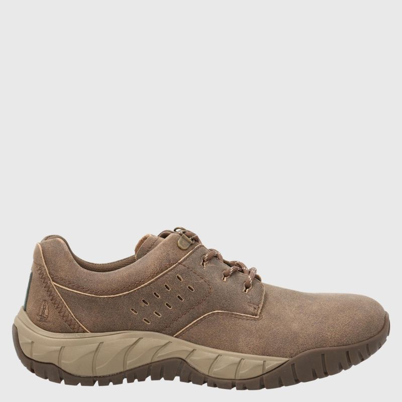 HUSH PUPPIES - Zapatilla Urbana Hombre Cuero Café Hush Puppies