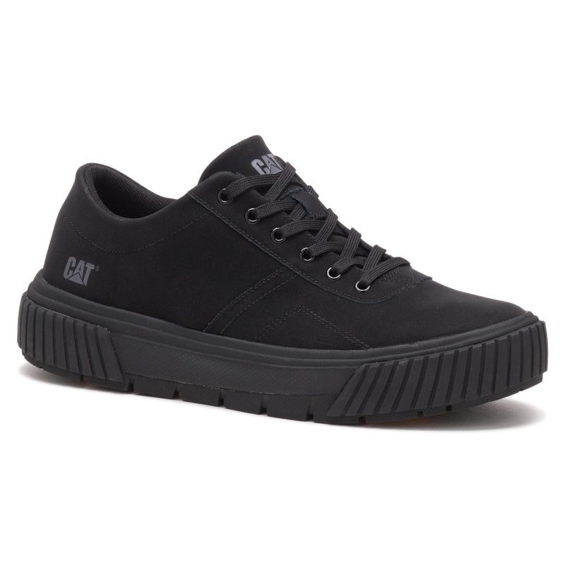 CAT - Amp Zapatilla Urbana Mujer Cuero Negro Cat