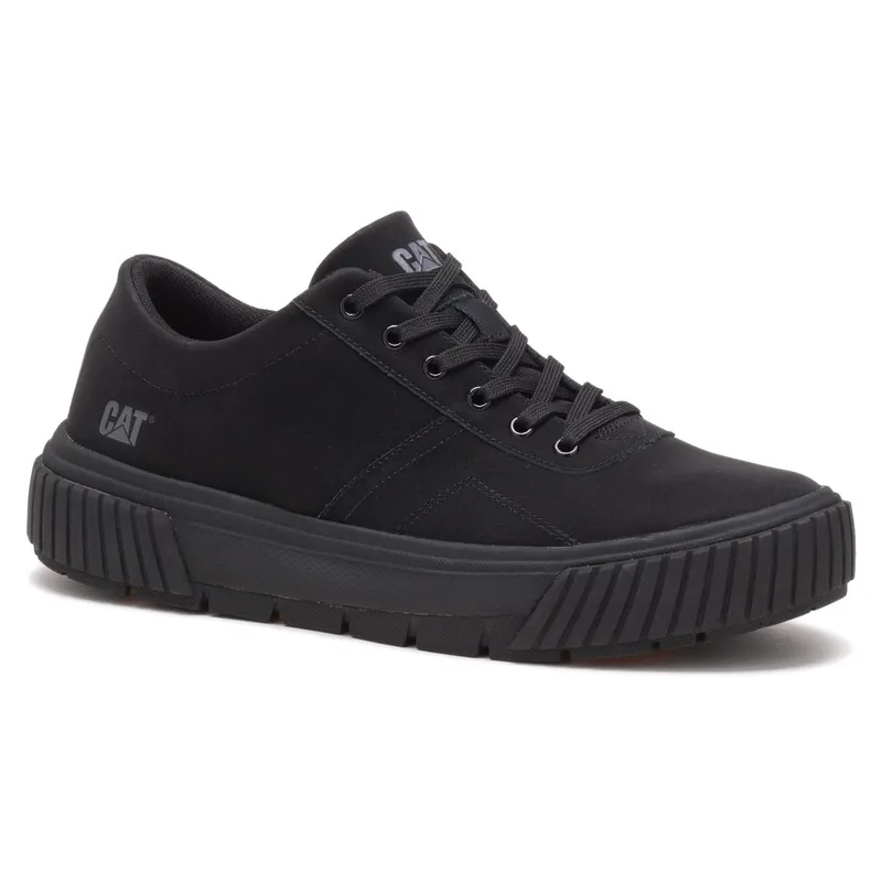CAT - Amp Zapatilla Urbana Mujer Cuero Negro Cat