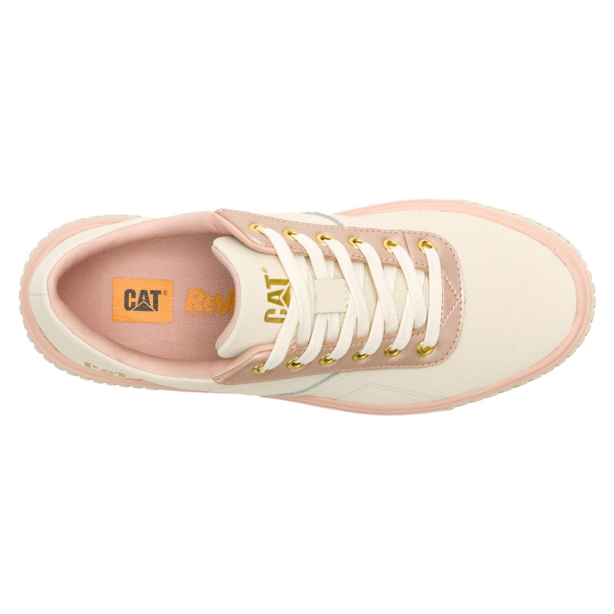 CAT - Amp Zapatilla Urbana Mujer Cuero Rosado Cat